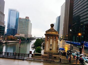 View of skyscrapers in city