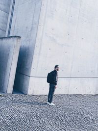 Full length of man standing on floor