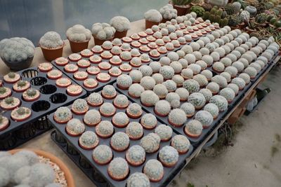 High angle view of candies in store