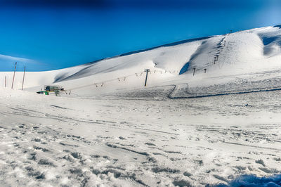 Scenic view of snow covered landscape