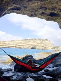 Scenic view of sea against sky