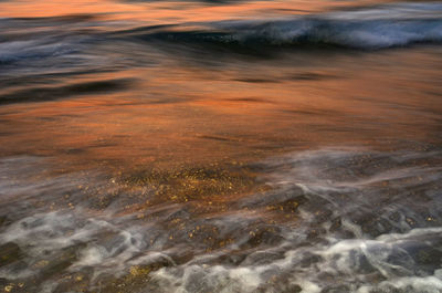 Scenic view of sea during sunset