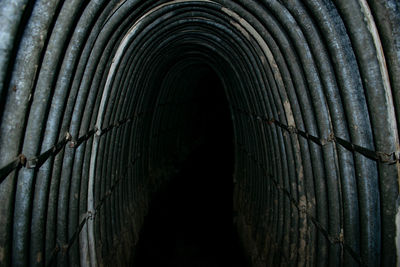 Full frame shot of old wall in tunnel