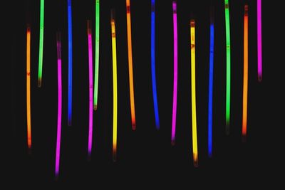 Close-up of colorful illuminated lights