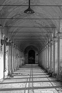 Empty corridor of building