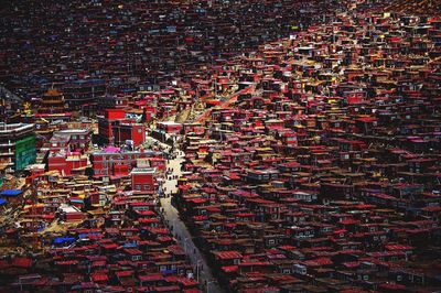 Aerial view of a temple