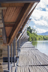 Bridge over sea against sky