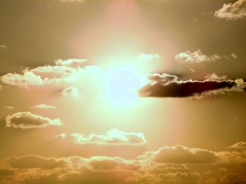 Low angle view of sky at sunset