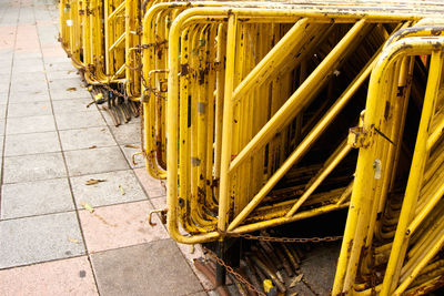 View of yellow construction site