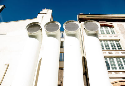 Low angle view of building against clear sky