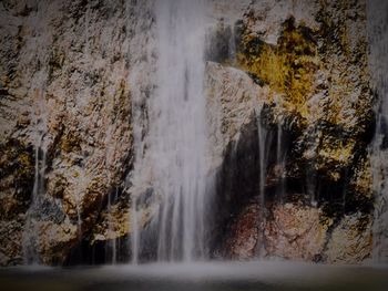 Scenic view of waterfall