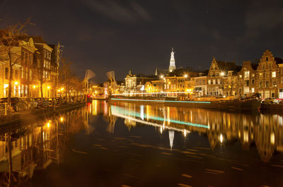 Haarlem riverside at night