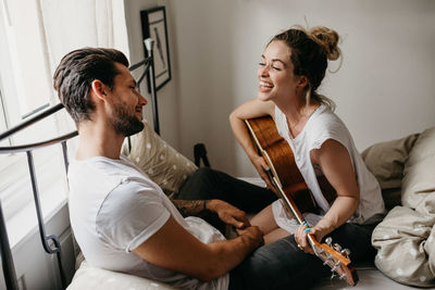 Young couple kissing