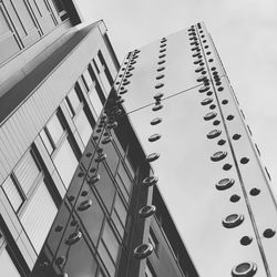 Low angle view of modern building against sky