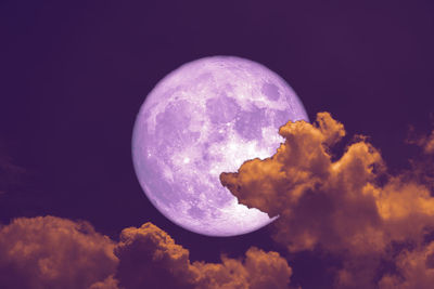 Close-up of moon against sky at night