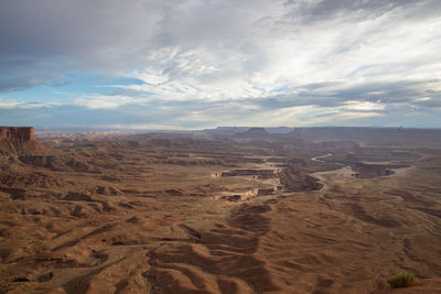 Scenic view of dramatic landscape against sky