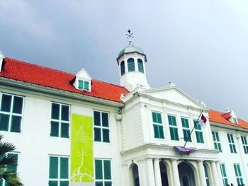 Low angle view of building against sky