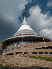 Low angle view of tower against sky