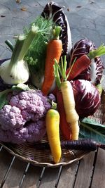 Close-up of vegetables on table