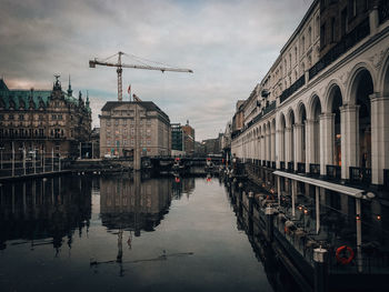 Reflection of buildings in canal