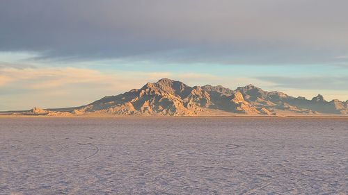 Scenic view of desert against sky