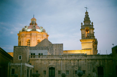 Low angle view of historical building against sky