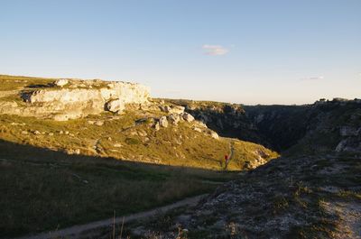 View of road passing through mountain