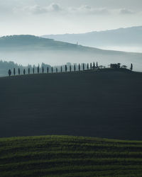 Misty sunrise in val d'orcia