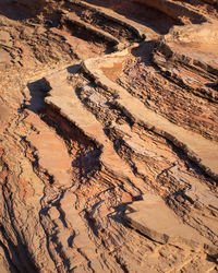 High angle view of a desert