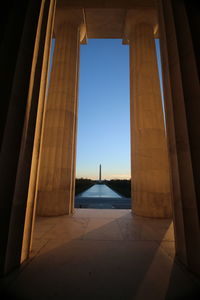 Archway against clear sky