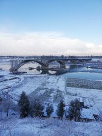 Snow and bridge