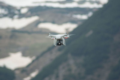 Close-up of drone camera