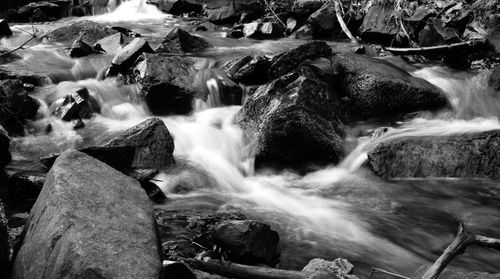 Scenic view of waterfall