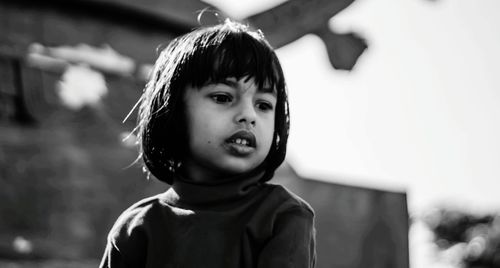 Close-up portrait of cute boy