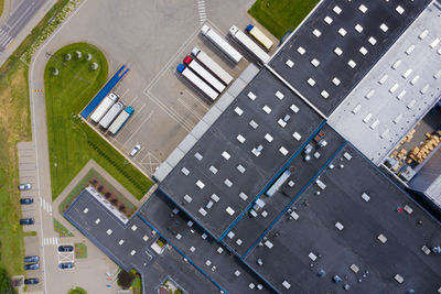 High angle view of office supplies on table