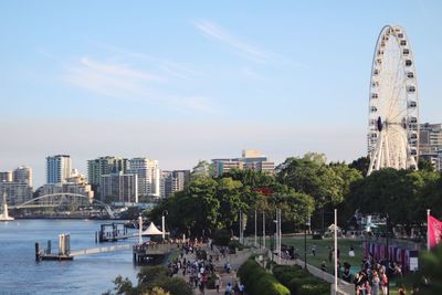 View of modern buildings in city