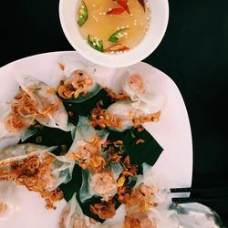 Close-up of served food