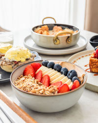 Close-up of food in bowl on table