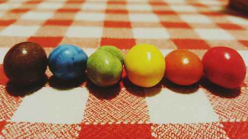 Close-up of multi colored candies