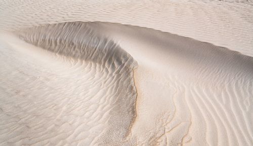 High angle view of sand dunes in dessert