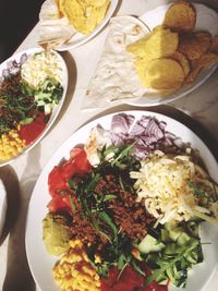 Close-up of salad served in plate