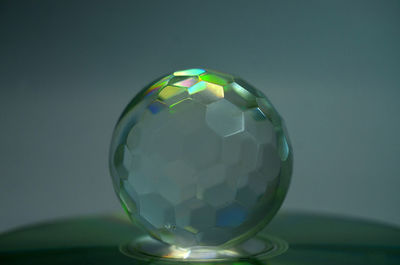 Crystal ball on blurred background