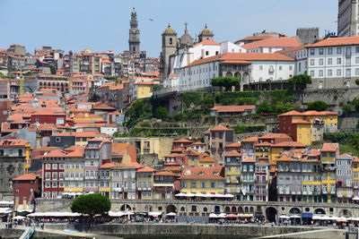 Aerial view of buildings in city