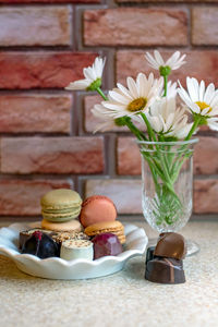 Premium chocolates and french macarons, make a lovely sweet tea tray for your favorite friend