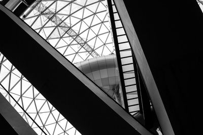 Low angle view of skylight at victoria square shopping center