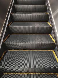 Low angle view of escalator