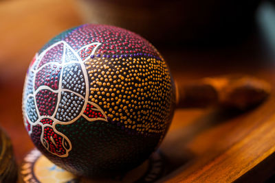 Close-up of patterned ball