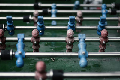 Close-up of foosball