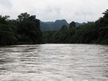 Scenic view of river against sky