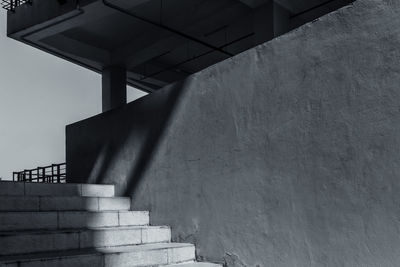 Low angle view of staircase against building